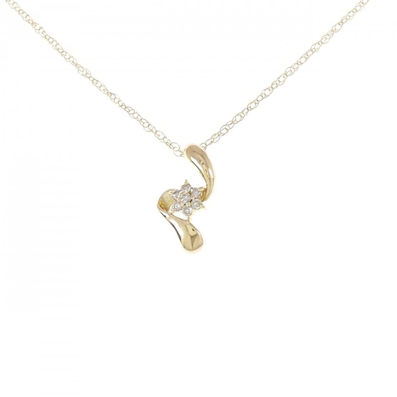 K18YG ダイヤモンド ネックレス 0.1CT