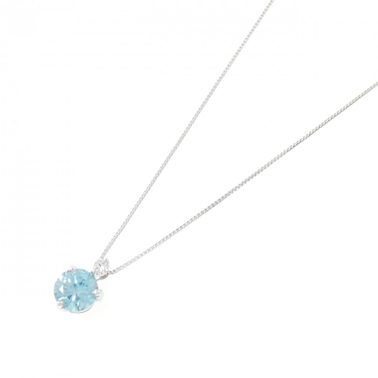 K18WG Zircon Necklace 1.00CT