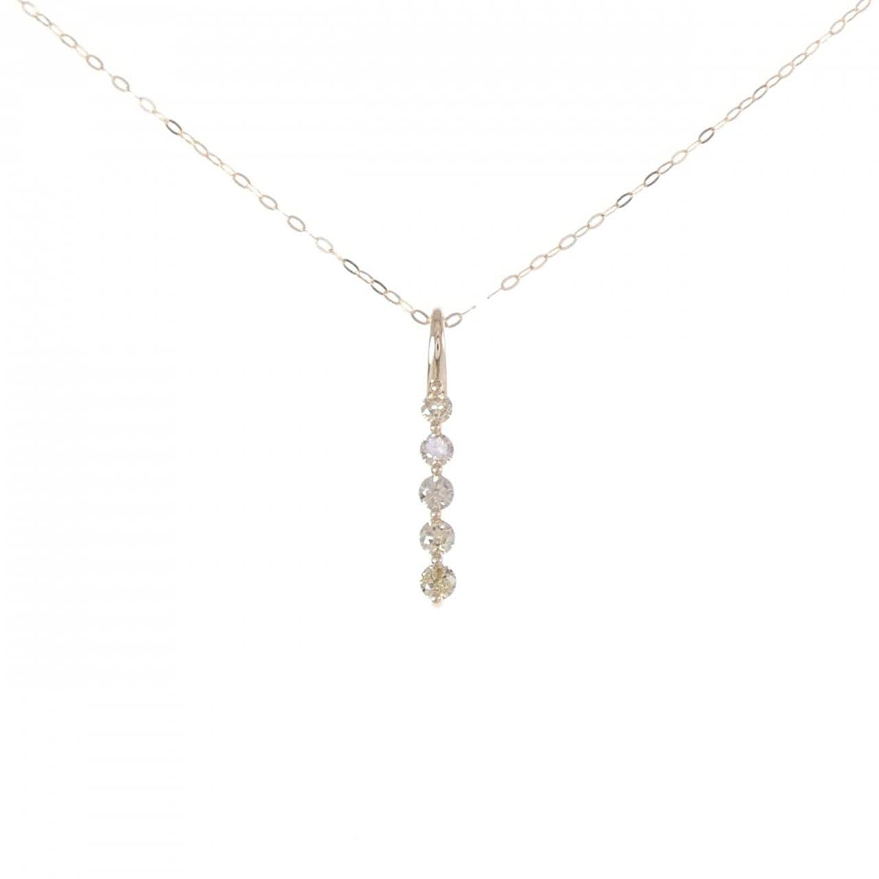 K18PG ダイヤモンド ネックレス 0.30CT