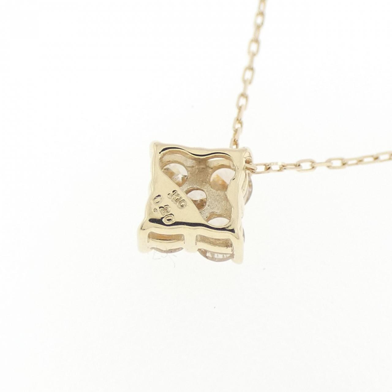 【新品】K10YG ダイヤモンド ネックレス 0.20CT