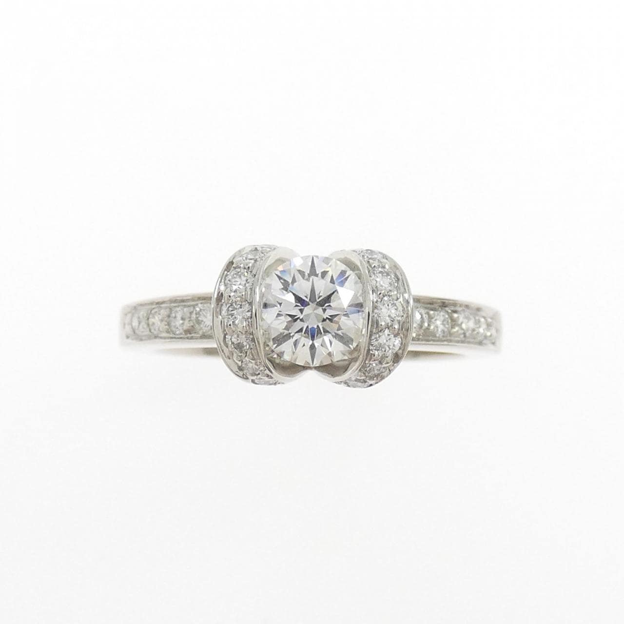 ティファニー リボン リング 0.43CT H VS1 3EXT