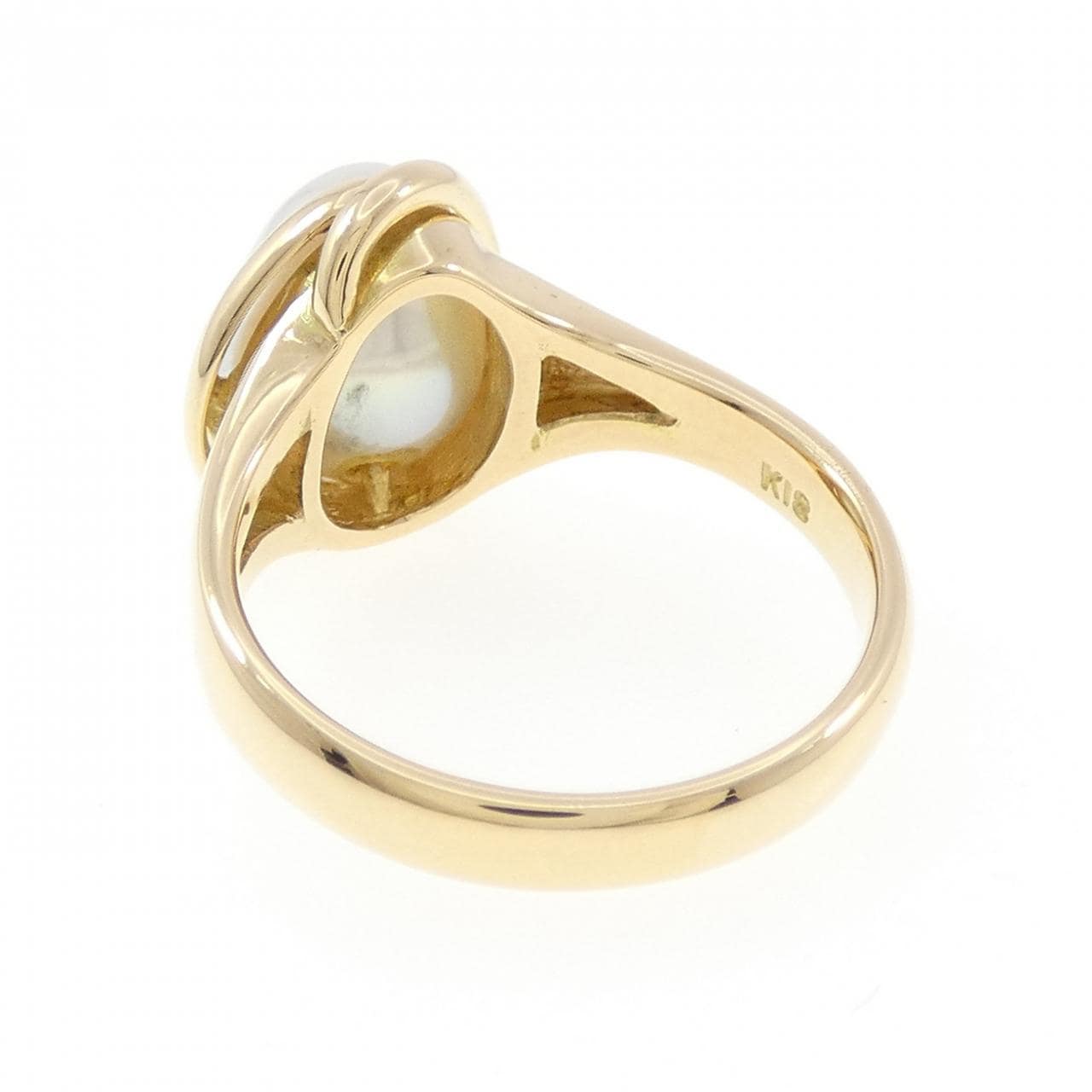 K18YG 淡水パール リング