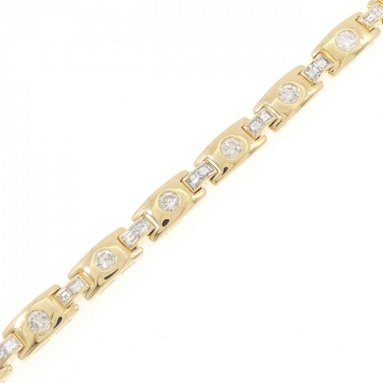 750YG ダイヤモンド ブレスレット 2.46CT