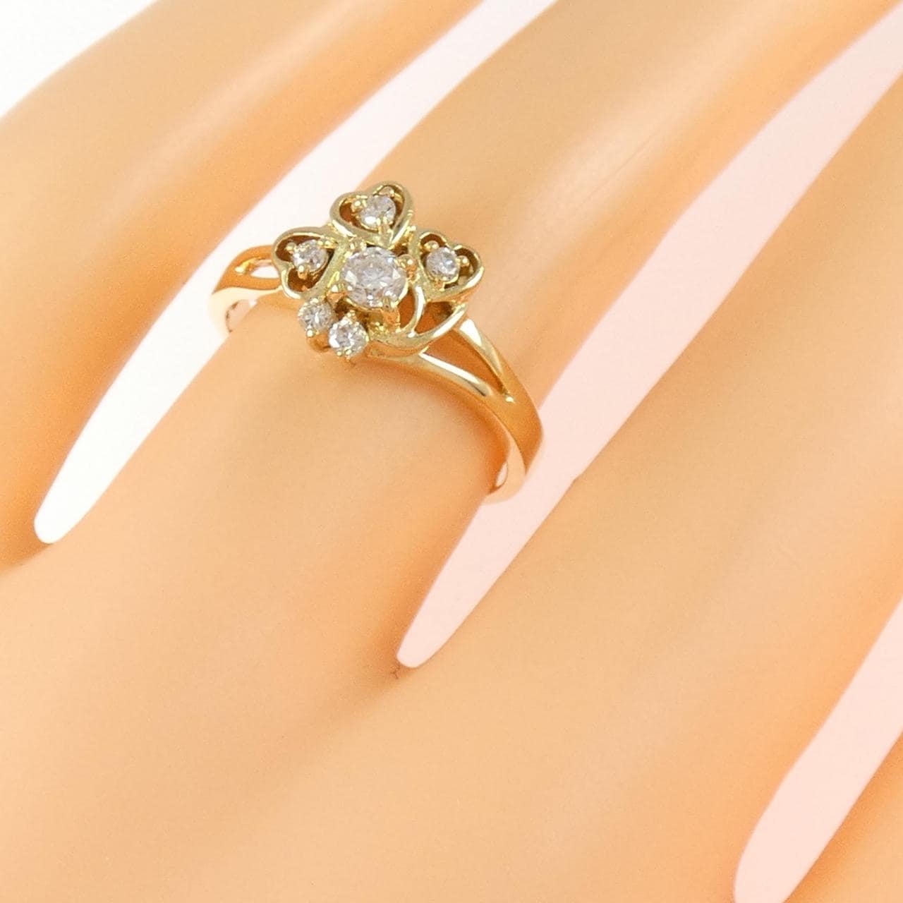 K18YG ダイヤモンド リング 0.20CT