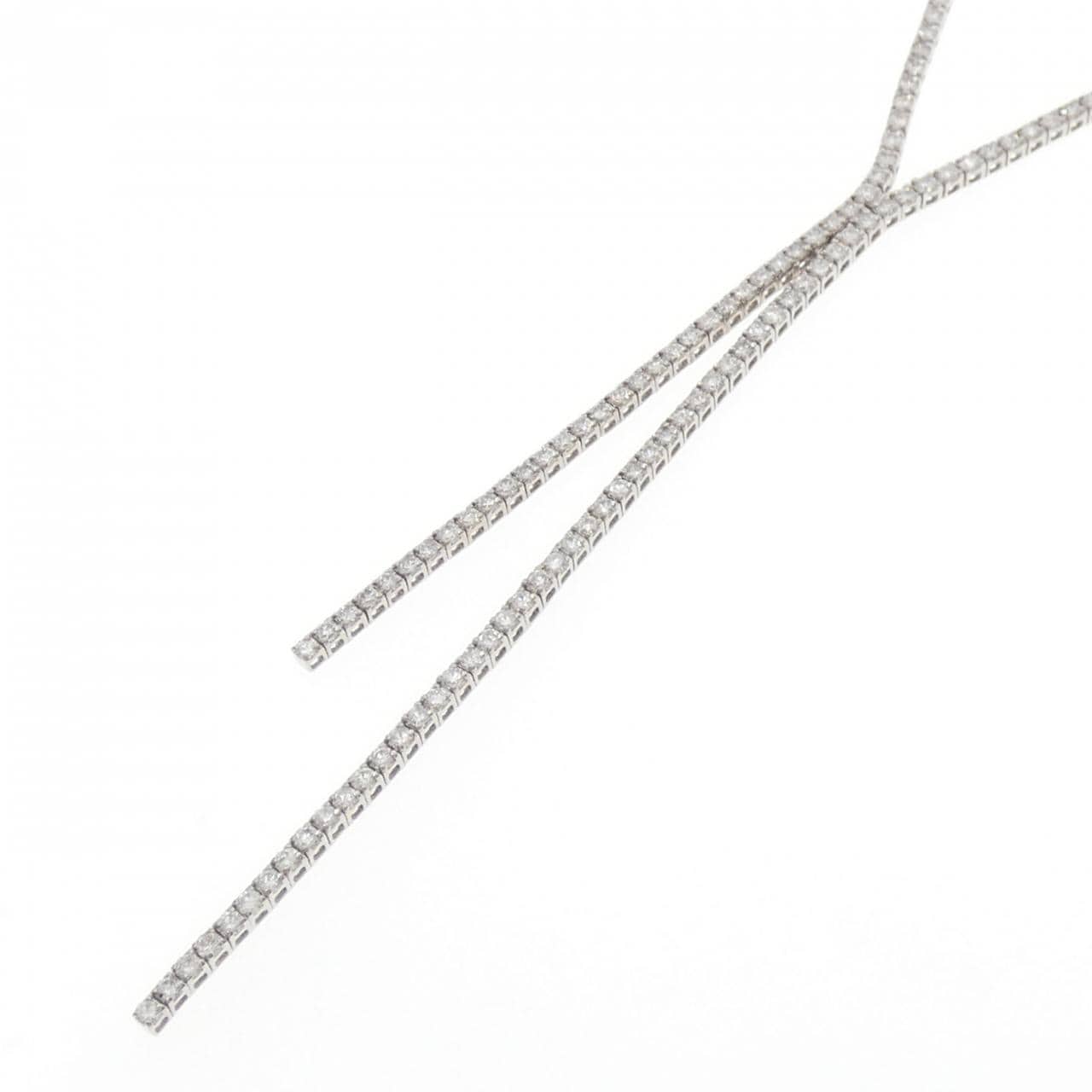 K18WG ダイヤモンド ネックレス 2.55CT