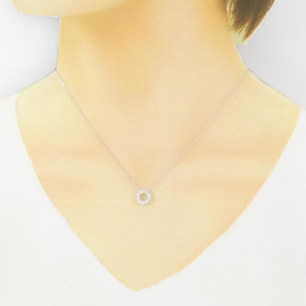 K18WG ダイヤモンド ネックレス 0.30CT