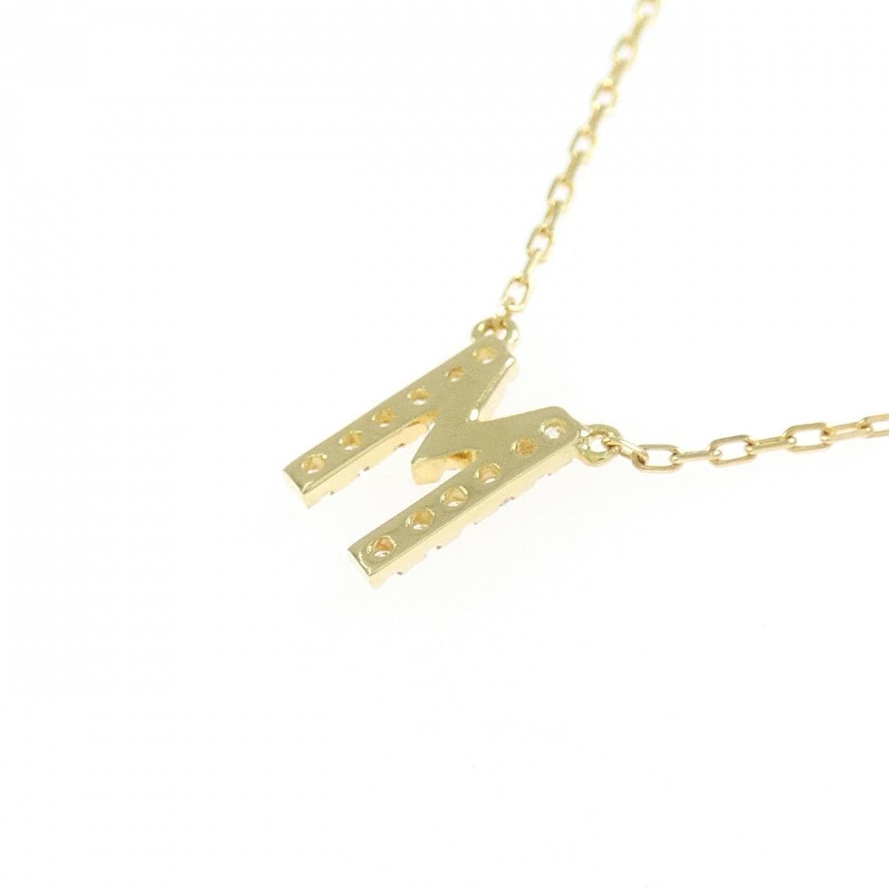 アーカー イニシャル ネックレス 0.06CT