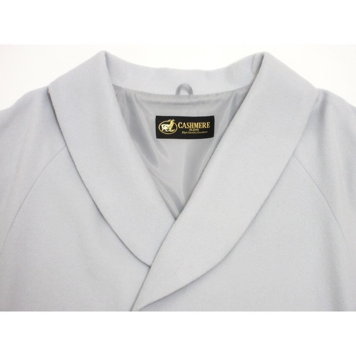 【新品】お洒落コート カシミヤ混 ヘチマ衿