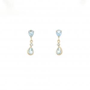 【新品】K18YG ブルートパーズ ピアス