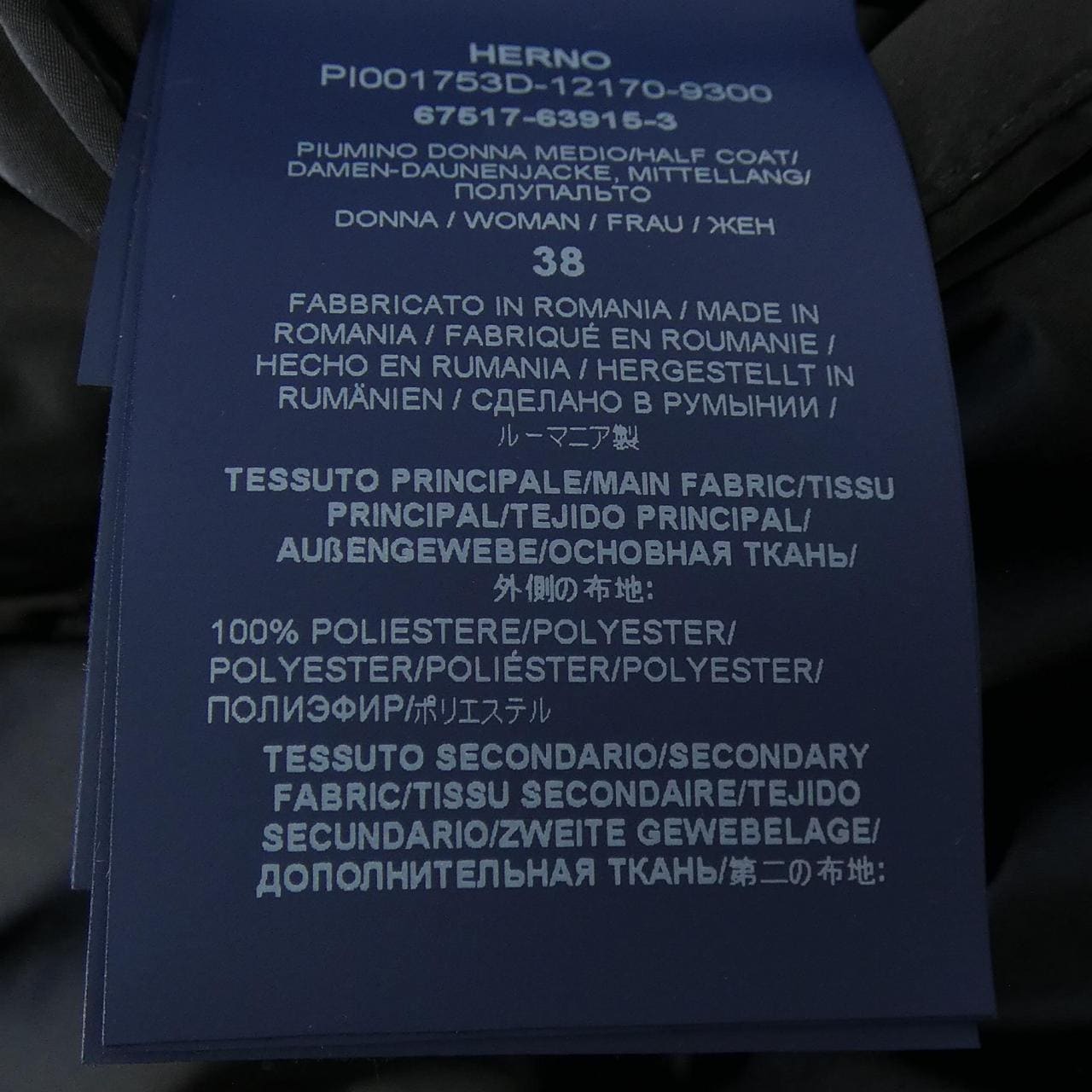 ヘルノ Herno PI001753D 12170 ダウンジャケット