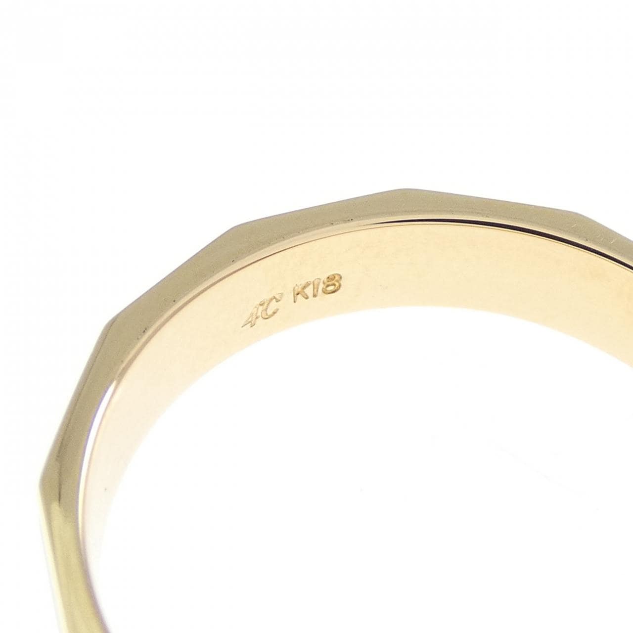 4゜C K18スリーカラー リング
