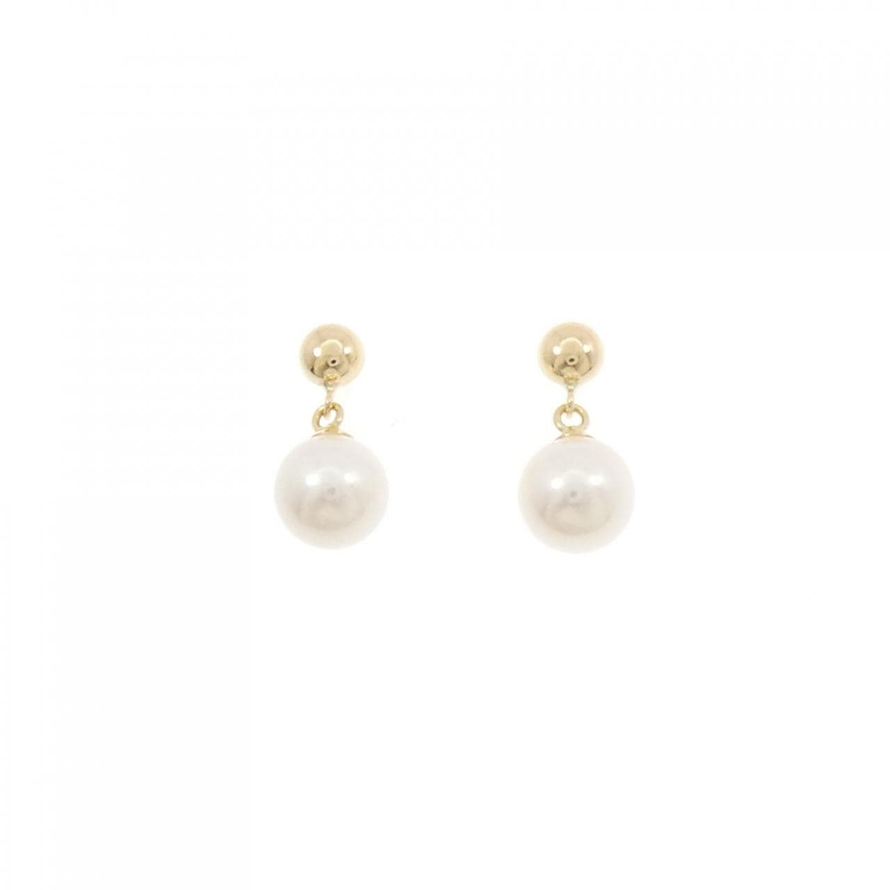 K18YG アコヤパール ピアス 6.8mm