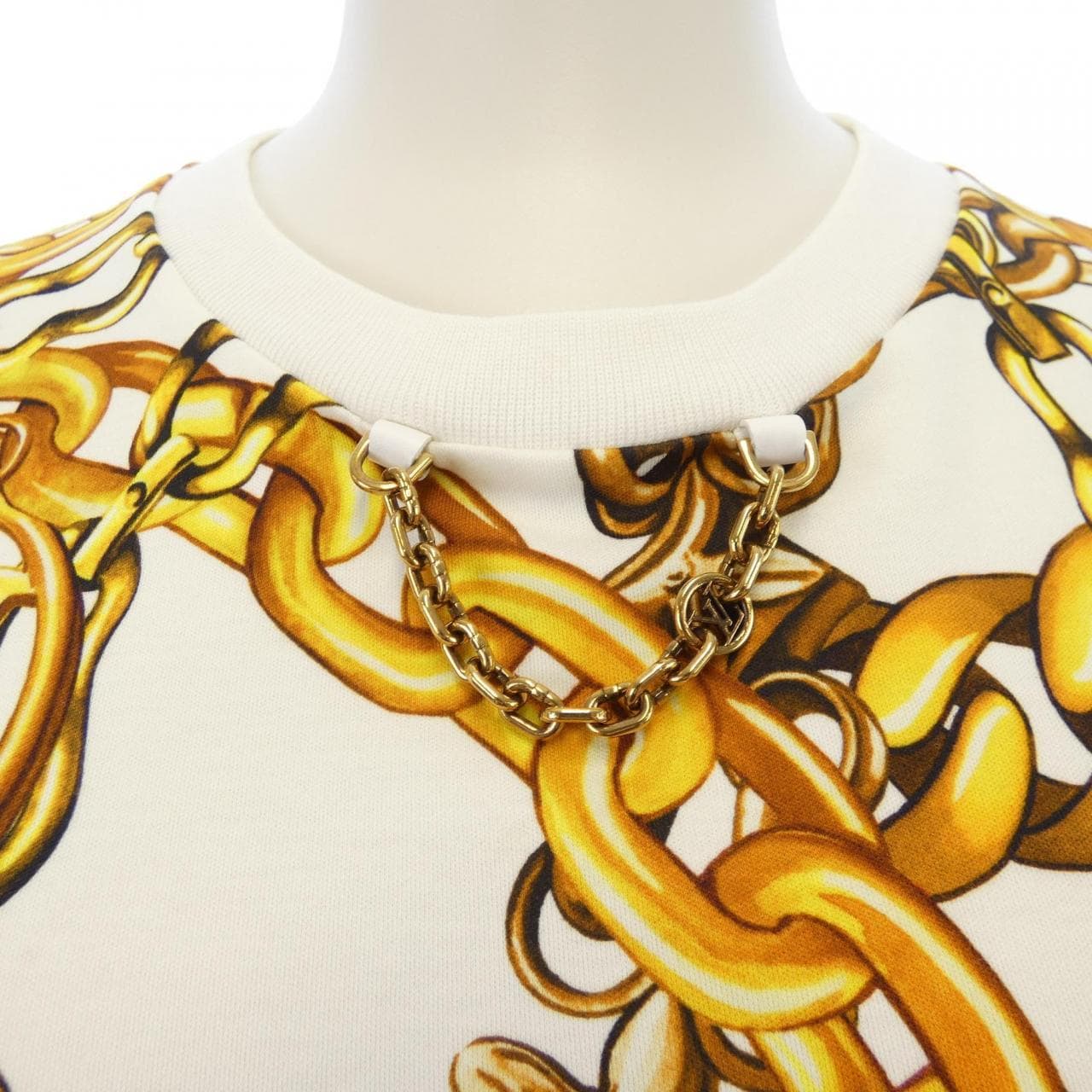 ルイヴィトン LOUIS VUITTON チェーンプリントクロップトップ FOTS36YE4 Tシャツ