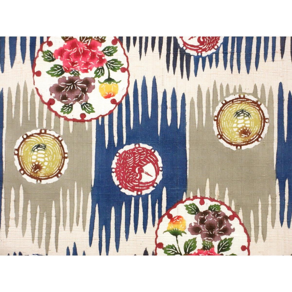 【未使用品】名古屋帯　琉球びんがた　染さくはら