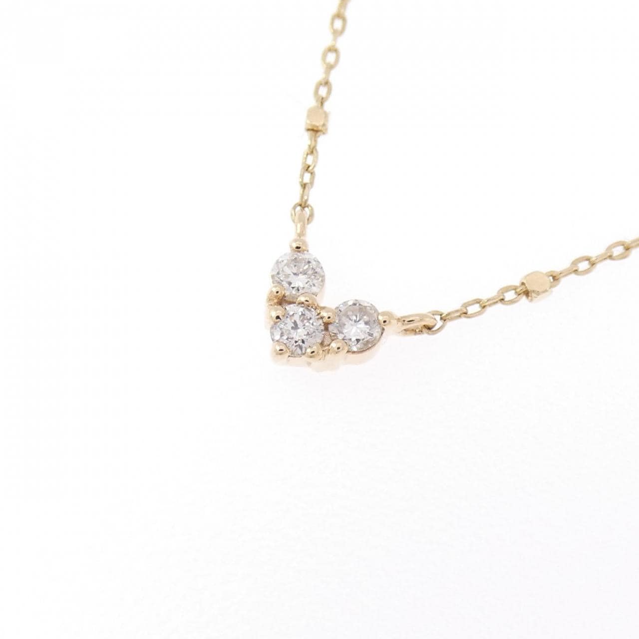 クミキョク ハート ダイヤモンド ネックレス 0.08CT