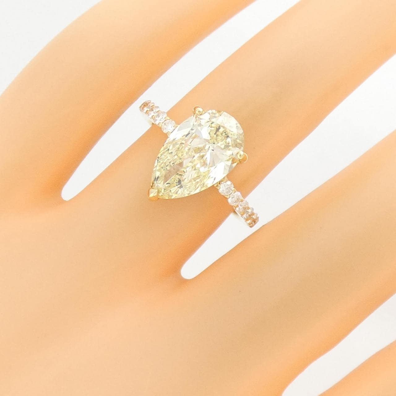 [再加工款] K18YG鑽石戒指 3.003CT LY SI2 梨形