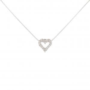 K18WG ハート ダイヤモンド ネックレス 0.20CT