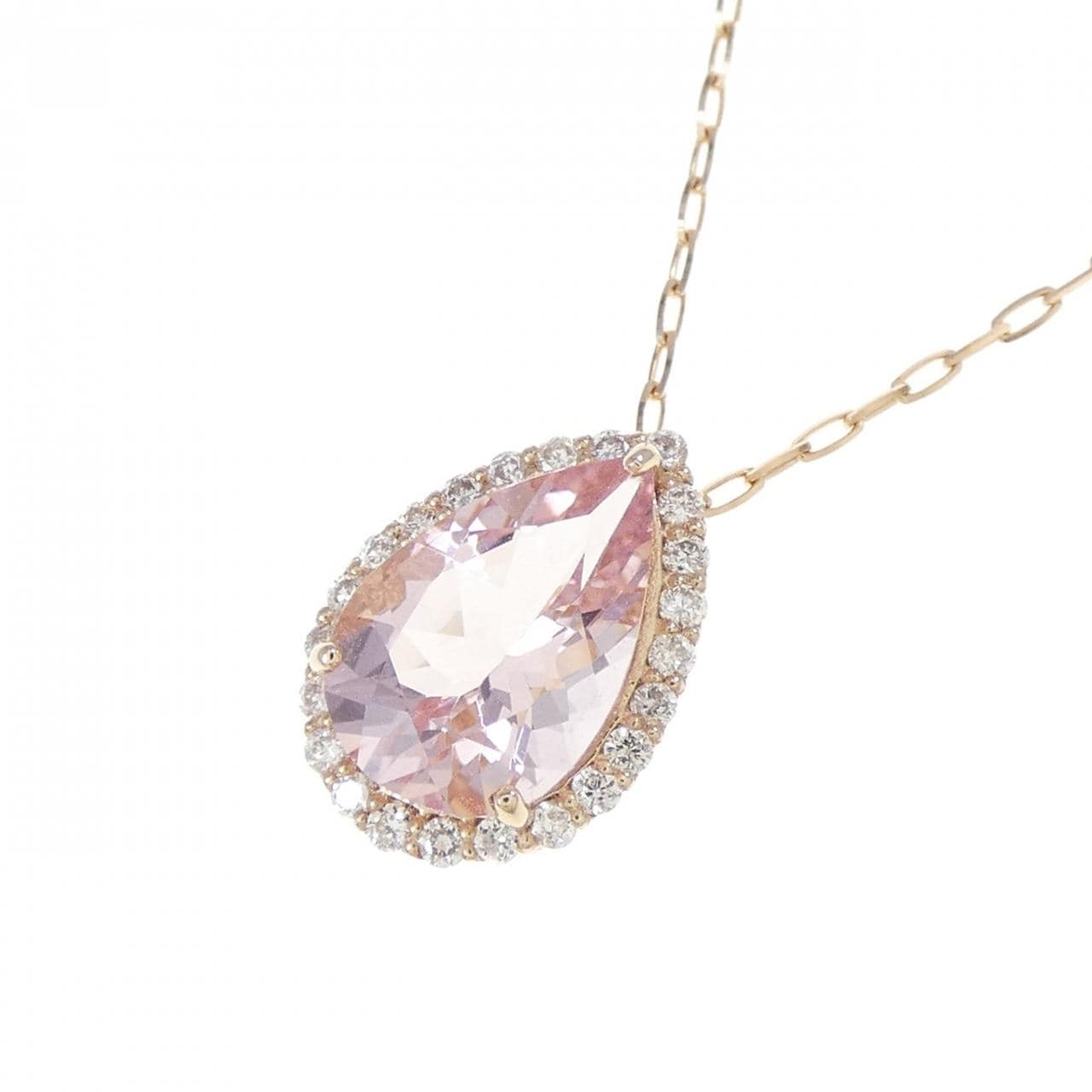 K18PG モルガナイト ネックレス 1.10CT