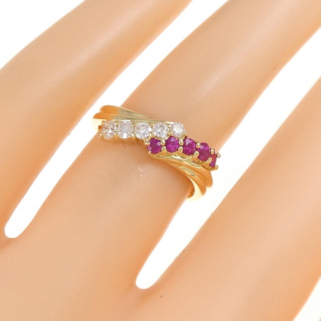 K18YG ルビー リング 0.26CT