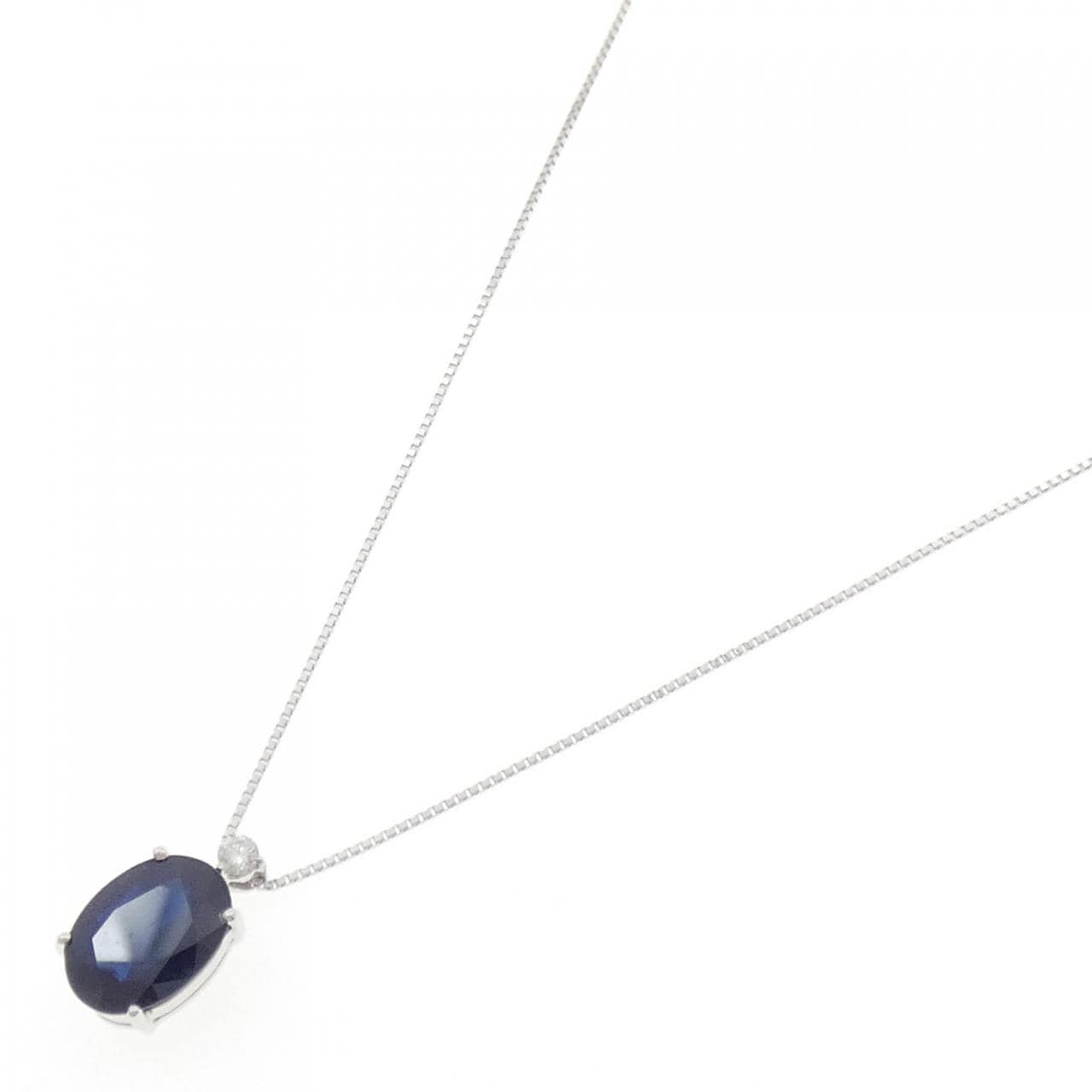 K18WG サファイヤ ネックレス 4.88CT