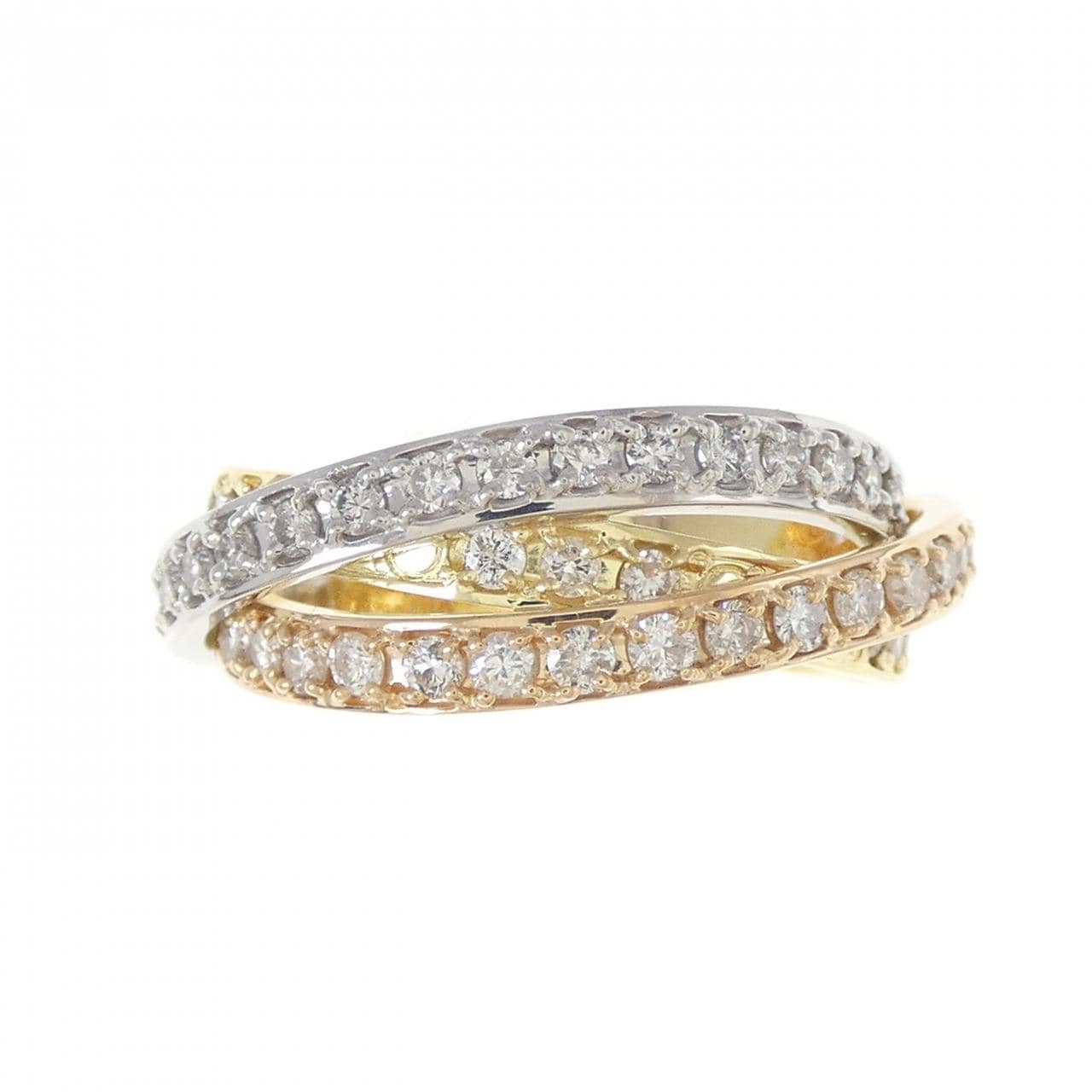 K18YG/PT/K18PG ダイヤモンド リング 1.00CT
