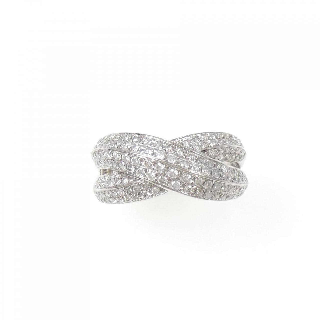750WG パヴェ ダイヤモンド リング 0.76CT