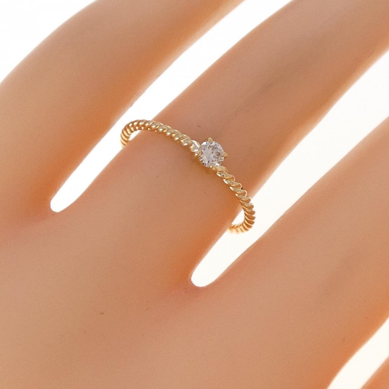 K18YG ダイヤモンド リング 0.09CT