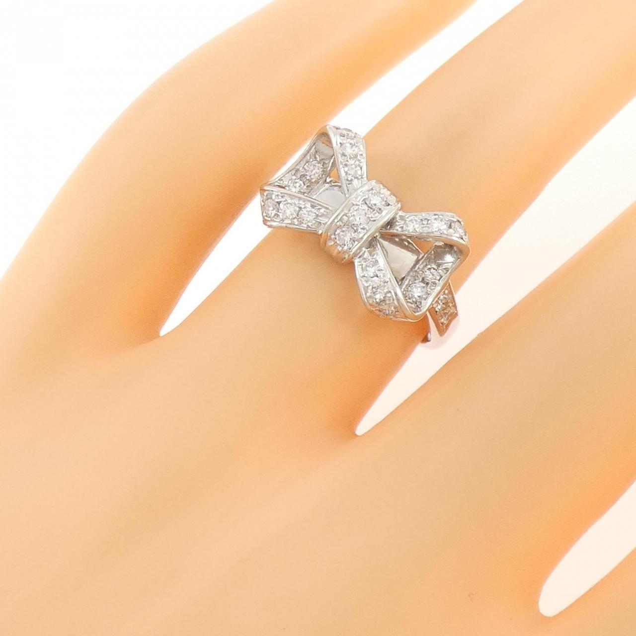 PT900 リボン ダイヤモンド リング 0.33CT