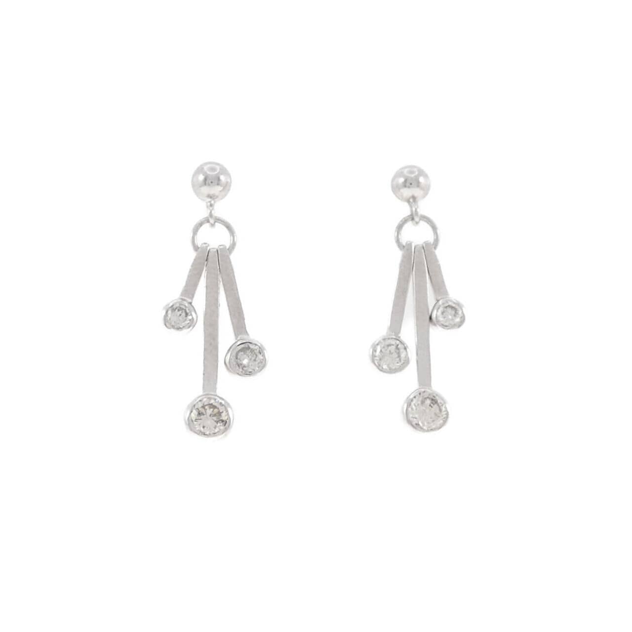 PT900 ダイヤモンド ピアス 0.40CT