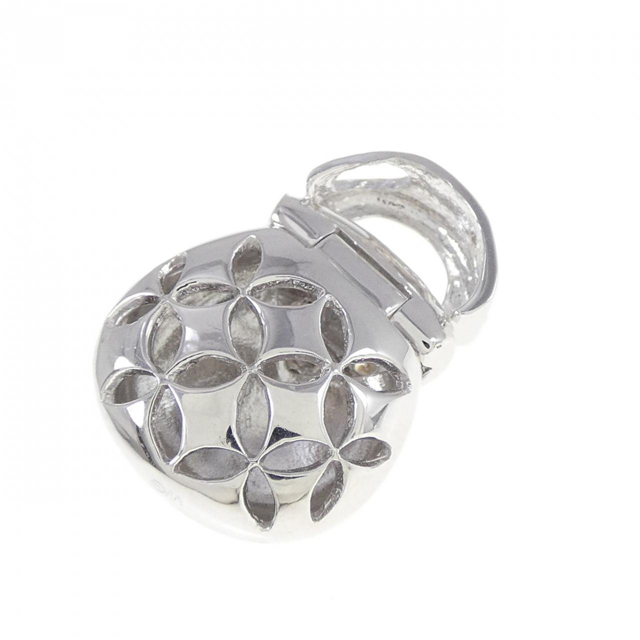 K18WG Diamond pendant 0.036CT