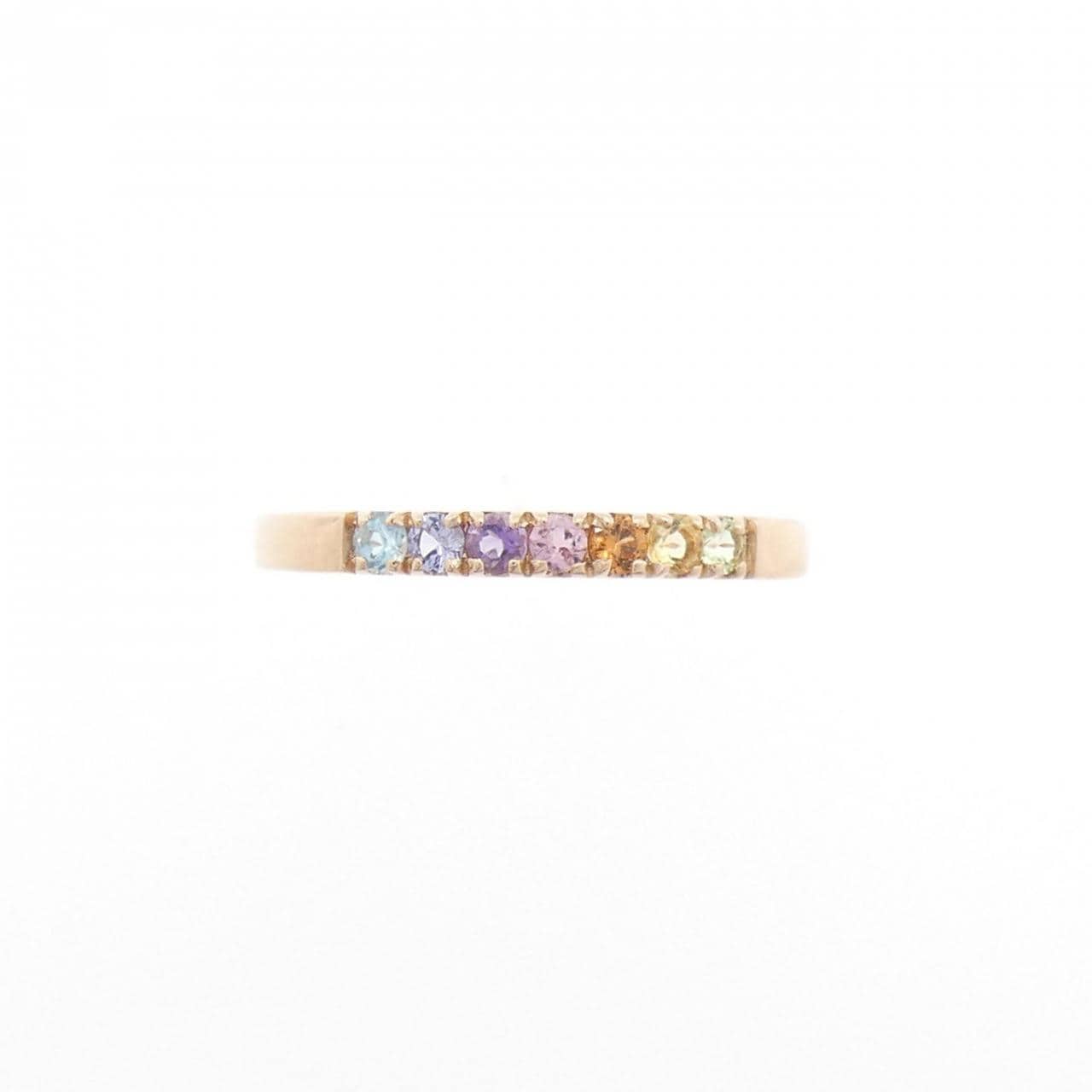 K10PG カラーストーン ピンキーリング