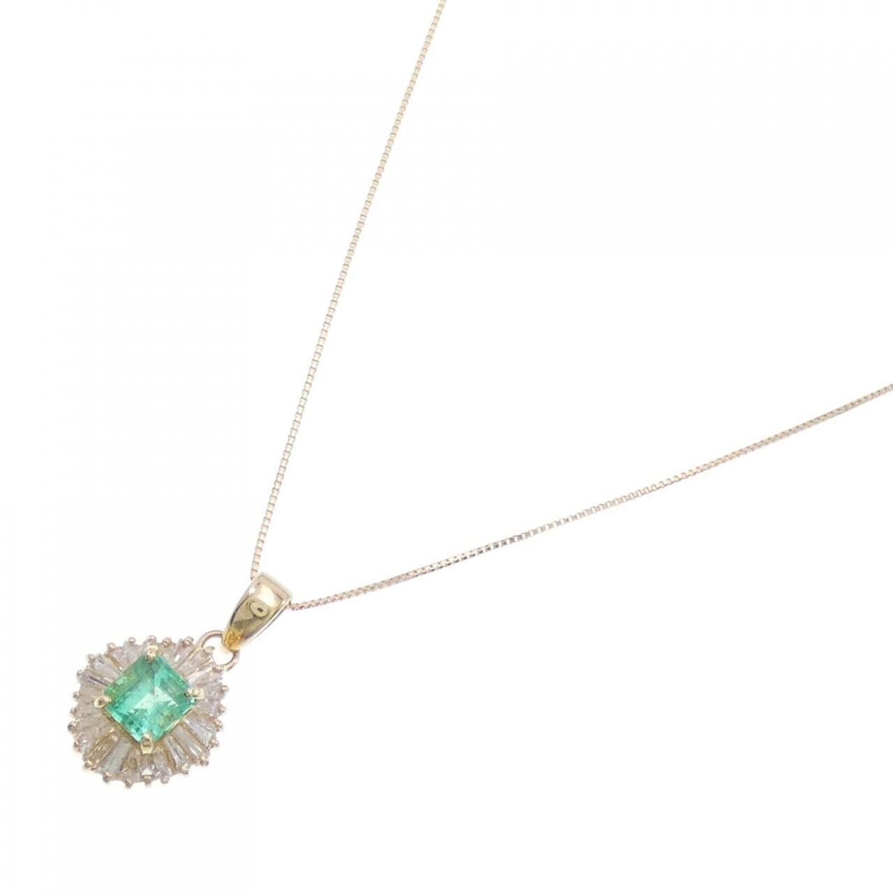 K18YG Emerald Necklace 0.57CT