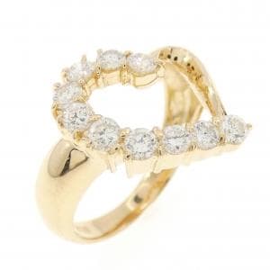 K18YG ハート ダイヤモンド リング 0.53CT