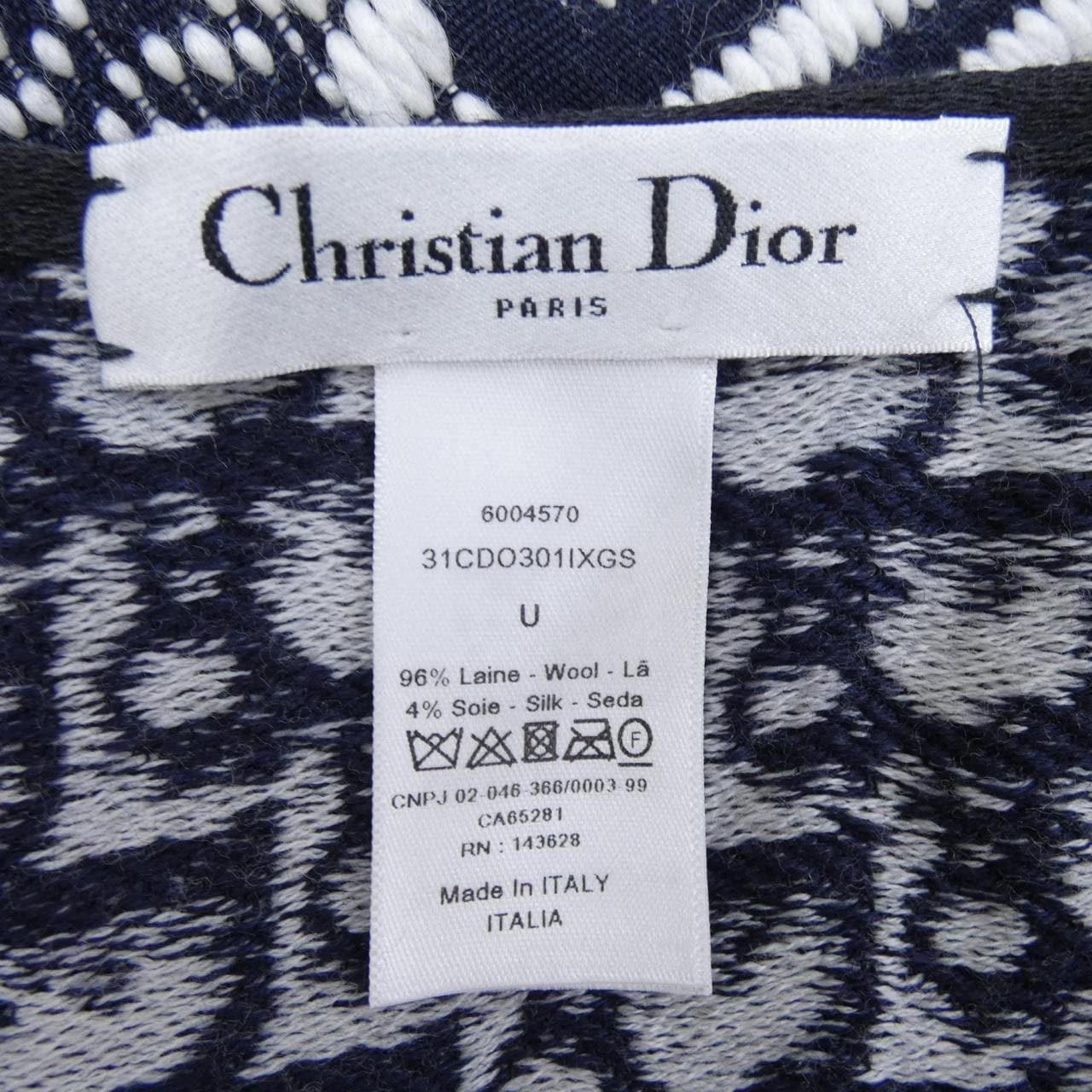 クリスチャンディオール CHRISTIAN DIOR ディオールオブリーク ユニバーシティ 31CDO301IXGS MUFFLER