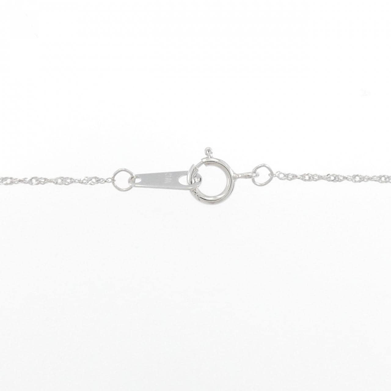 K18WG クロス ダイヤモンド ネックレス 0.05CT
