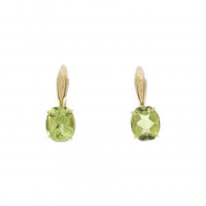 K18YG ペリドット ピアス 2.02CT