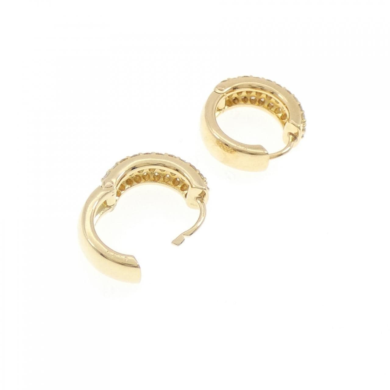 K18YG パヴェ ダイヤモンド ピアス 0.66CT