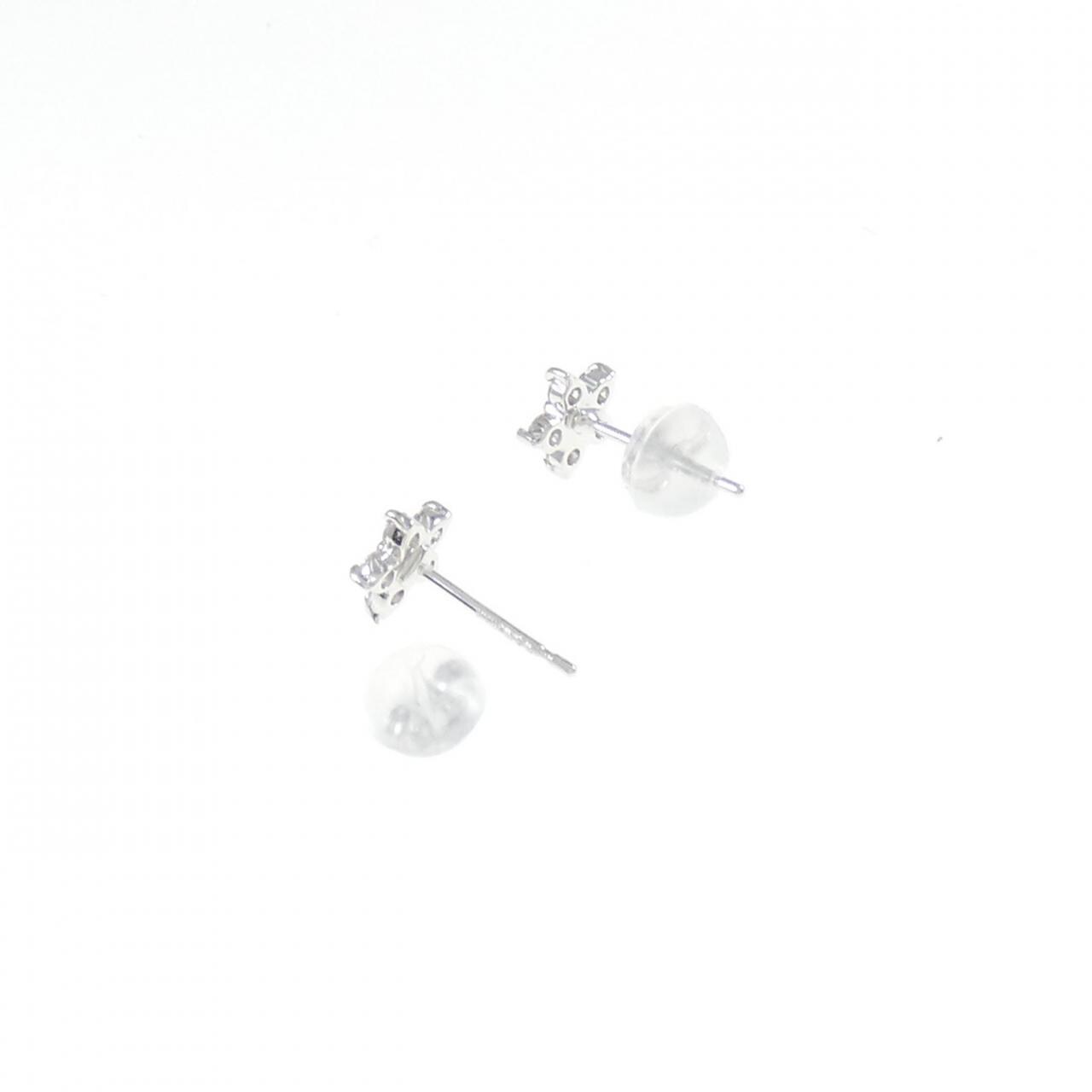 コメ兵｜【新品】K18WG フラワー ダイヤモンド ピアス 0.20CT