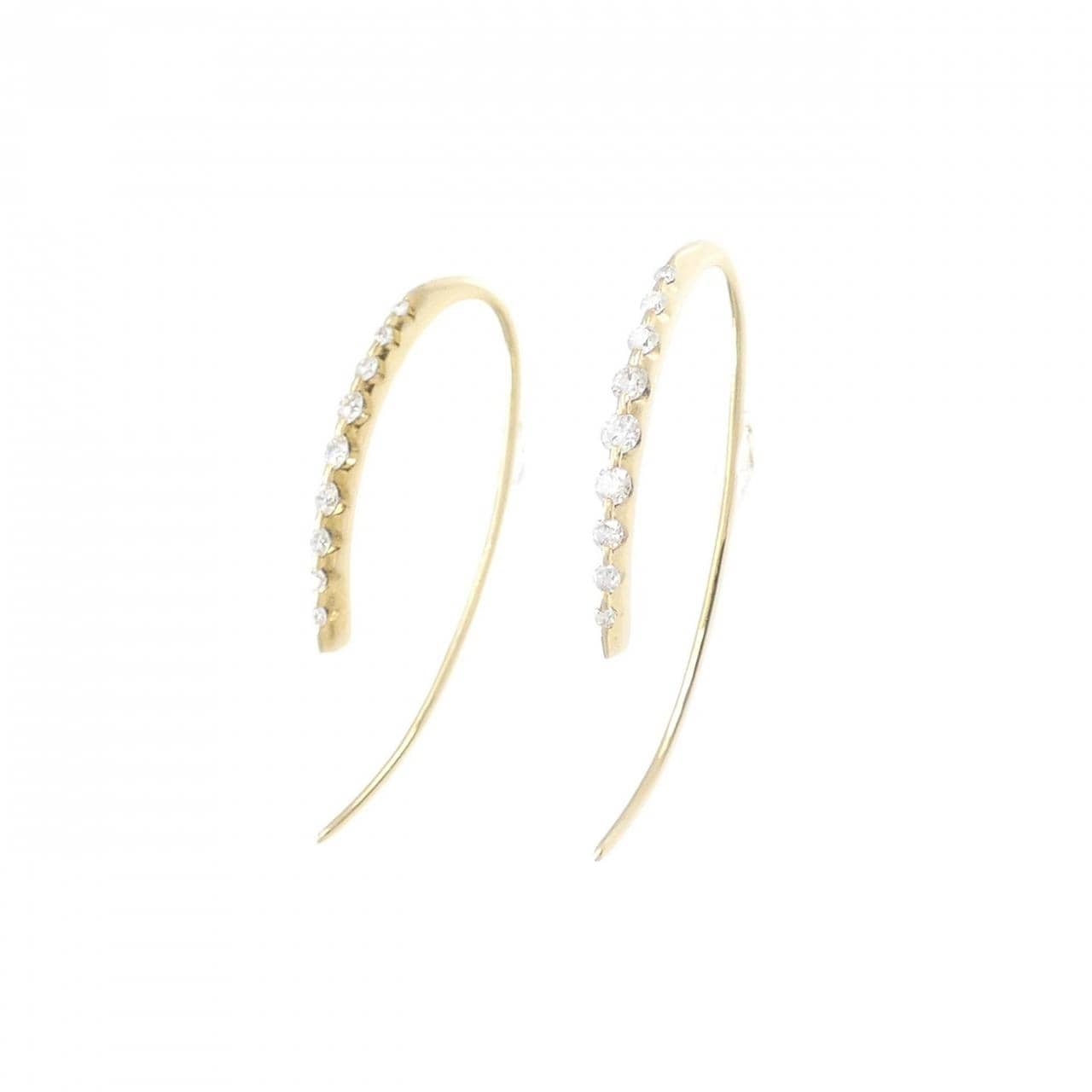[BRAND NEW] K18YG Diamond earrings 0.20CT