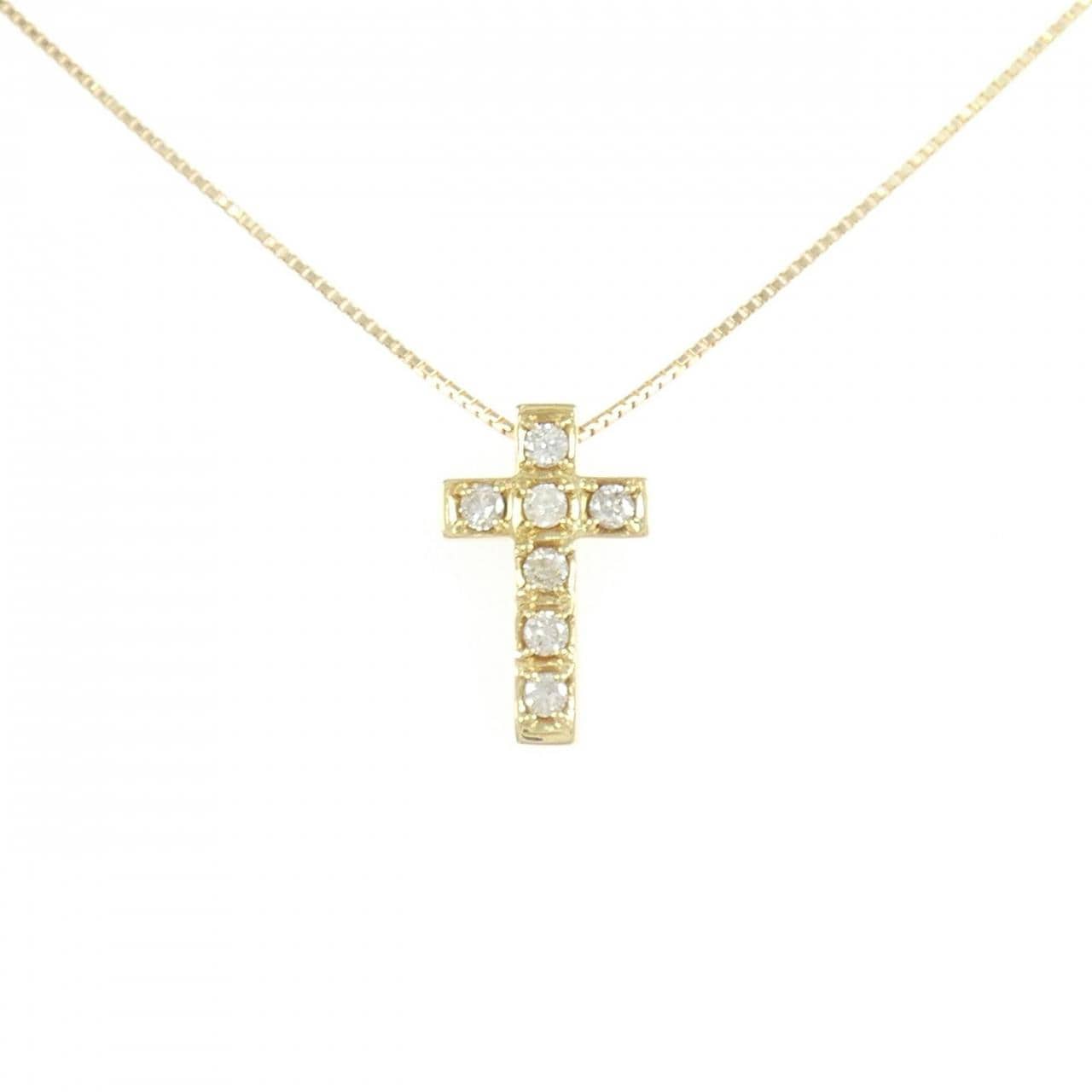 K18YG クロス ダイヤモンド ネックレス 0.30CT