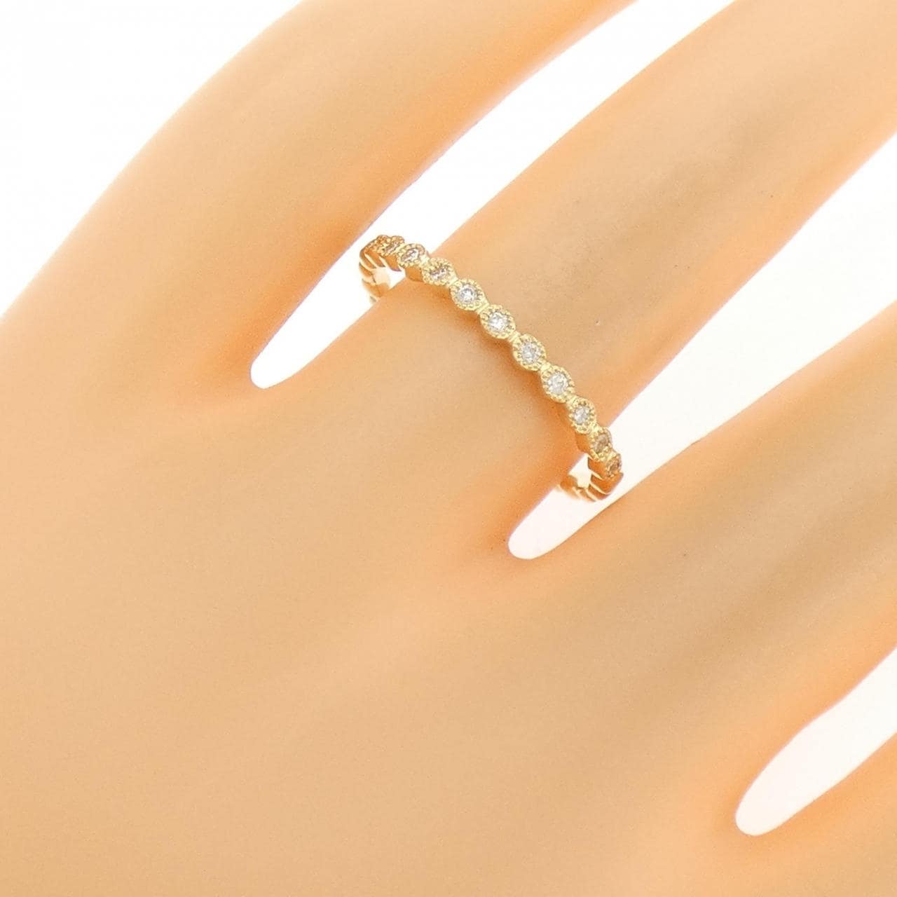 【リメイク】K18YG ダイヤモンド リング 0.10CT