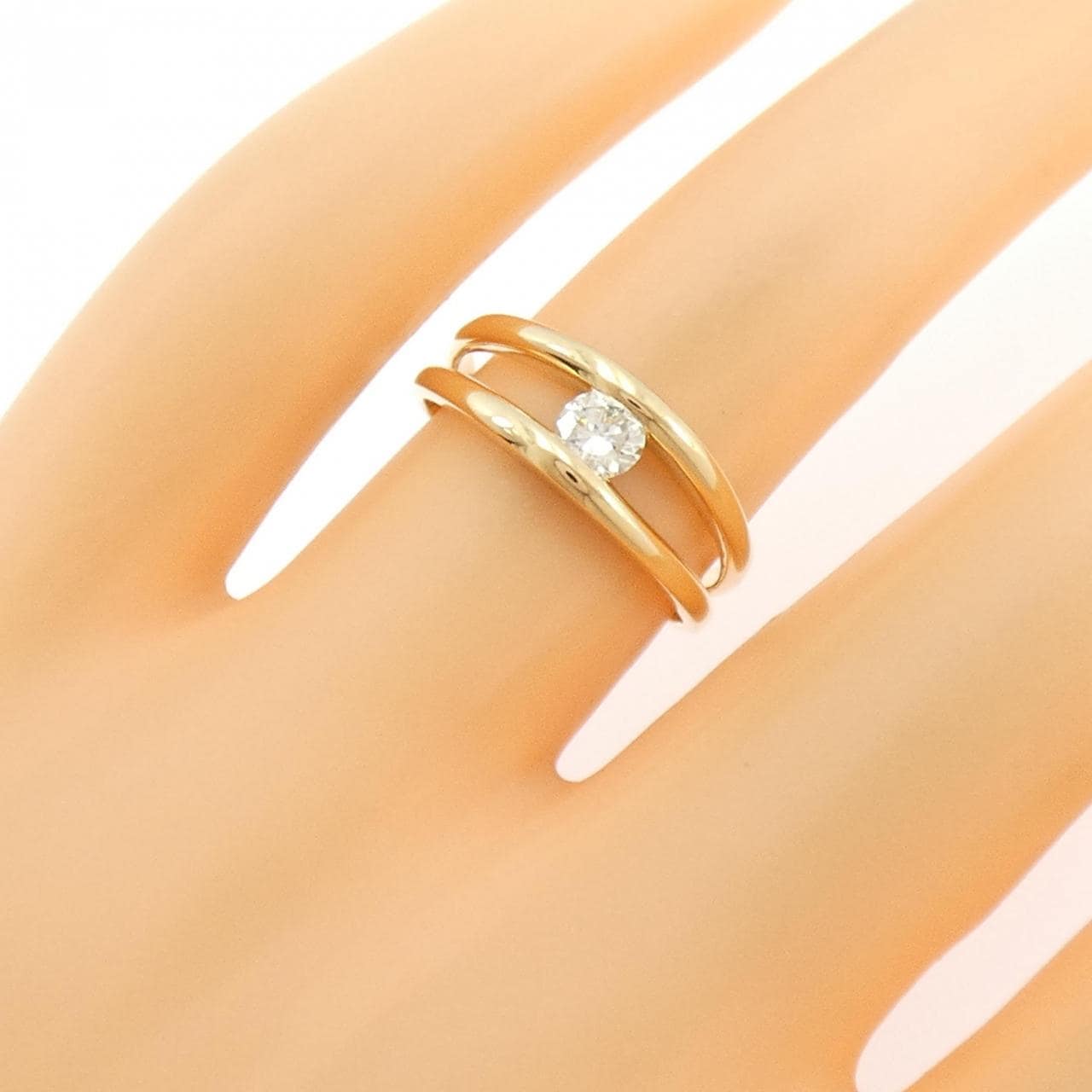 K18PG ダイヤモンド リング 0.24CT
