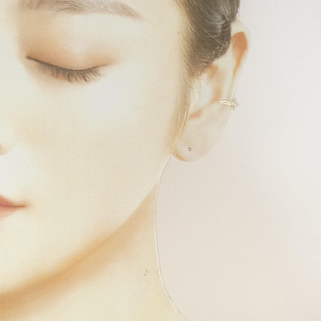 K10YG ダイヤモンド イヤーカフ 片耳