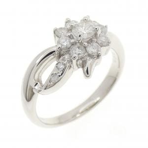 PT900 フラワー ダイヤモンド リング 0.50CT