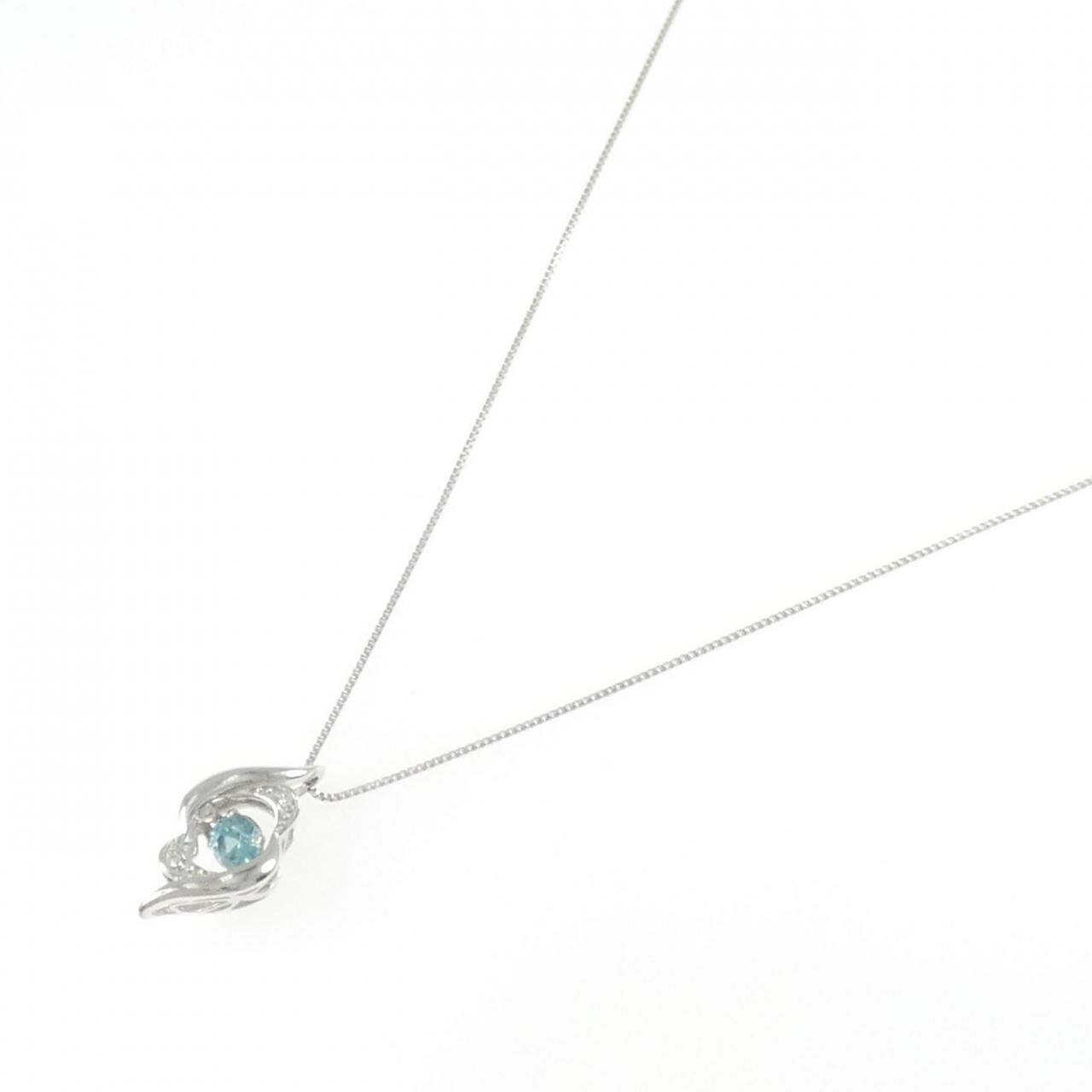 K18WG ジルコン ネックレス 0.30CT