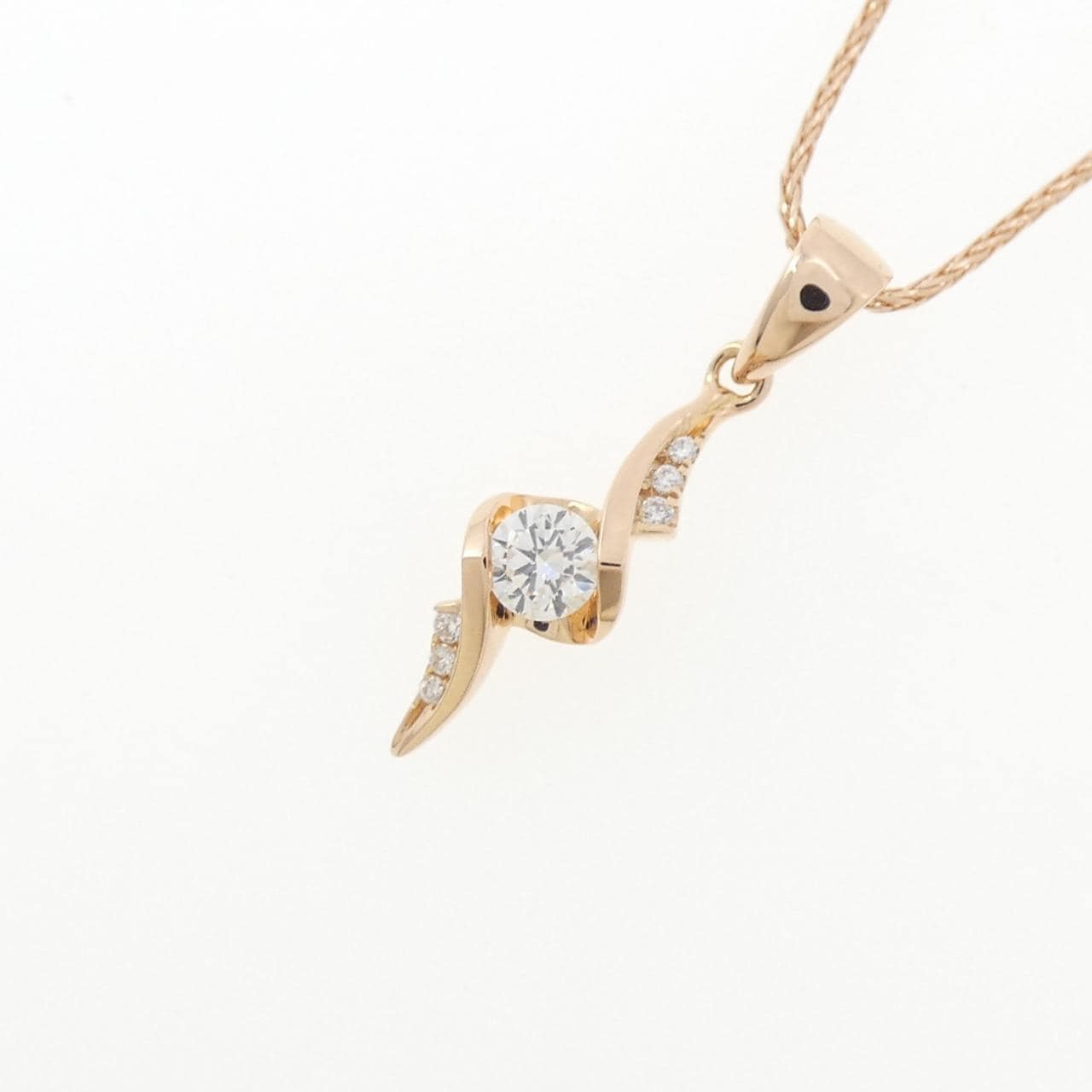 750PG ダイヤモンド ネックレス 0.136CT