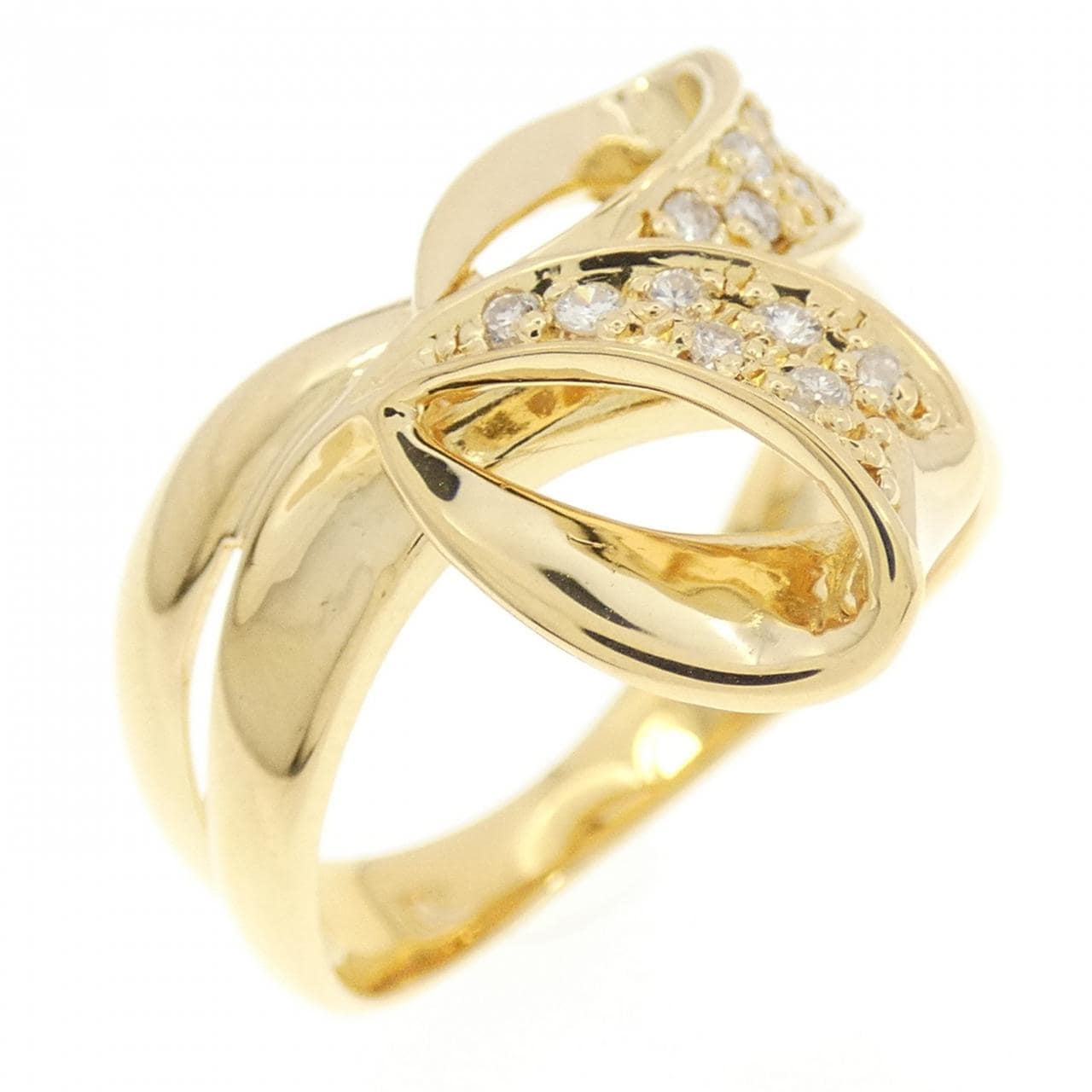 K18YG ダイヤモンド リング 0.12CT