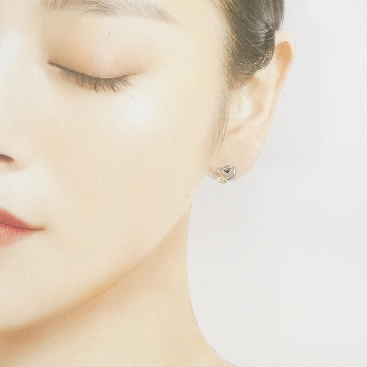 PT900/K18YG愛心耳釘