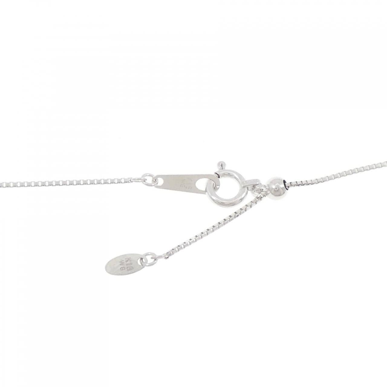 K18WG イニシャルA ダイヤモンド ネックレス 0.20CT