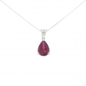 PT900/PT850 ルベライトトルマリン ネックレス 4.51CT